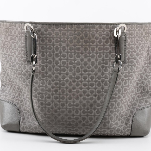 coach grey tote bag